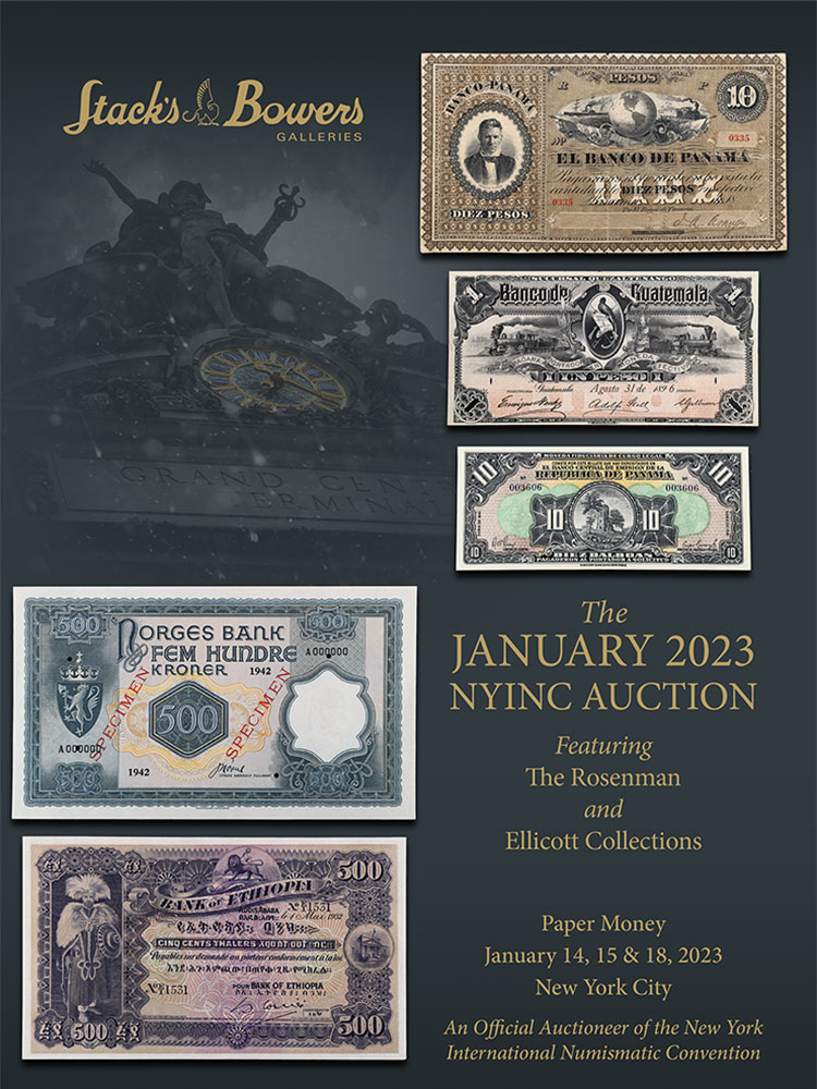 The January 2023 NYINC World Paper Money Auction