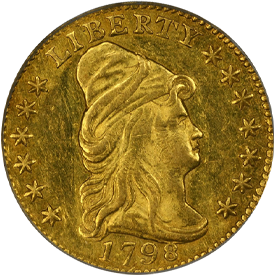 1798 Capped Bust Right Quarter Eagle
