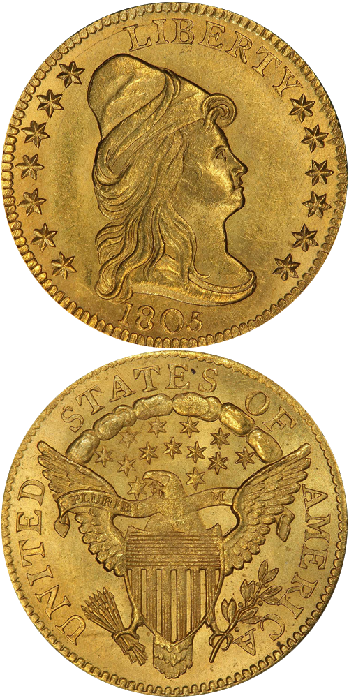 1805 Capped Bust Right Quarter Eagle