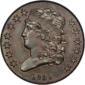 1831 Classic Head Half Cent