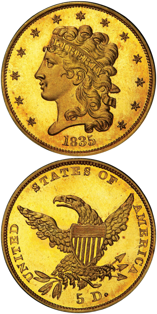 1835 Classic Head Half Eagle