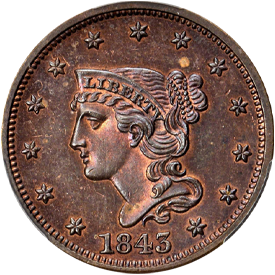1843 Braided Hair Cent