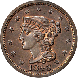 1846 Braided Hair Cent