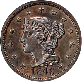 1846 Braided Hair Cent