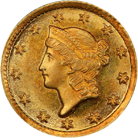1849-D Gold Dollar