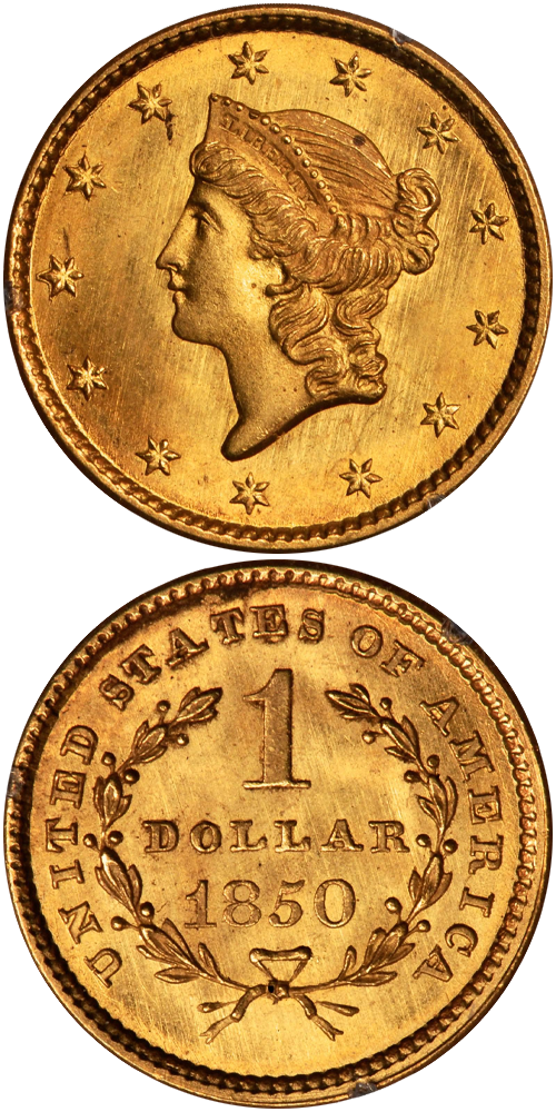 1850 Gold Dollar