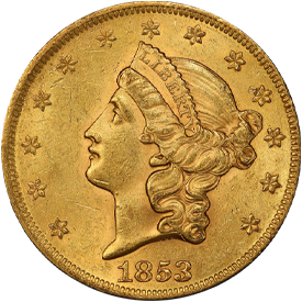 1853/2 Liberty Head Double Eagle