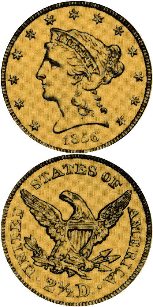 1856 Liberty Head Quarter Eagle
