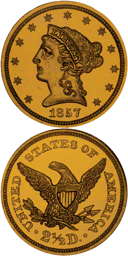 1857 Liberty Head Quarter Eagle