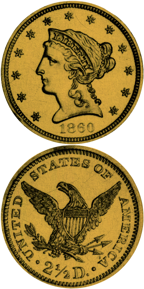 1860 Liberty Head Quarter Eagle