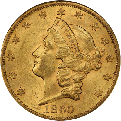 1860-S Liberty Head Double Eagle