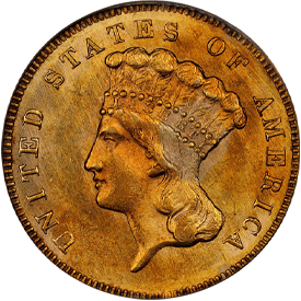 1861 Gold Three Dollar