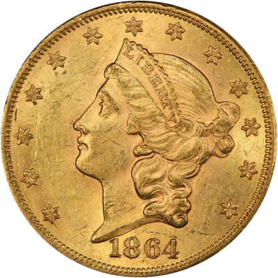1864 Liberty Head Double Eagle
