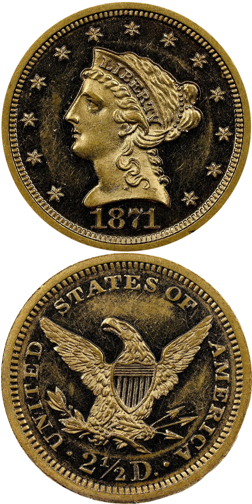 1871 Liberty Head Quarter Eagle