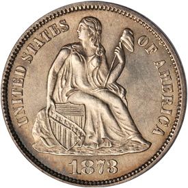 1873-CC Liberty Seated Dime