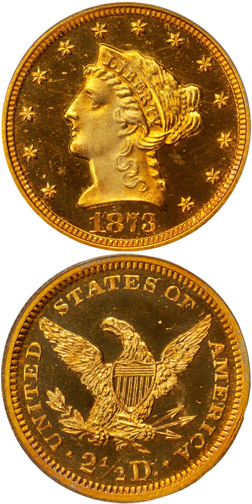 1873 Liberty Head Quarter Eagle