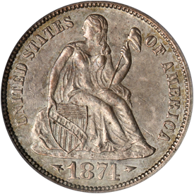 1874-CC Liberty Seated Dime