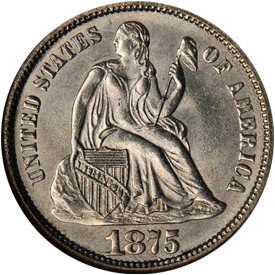 1875-CC Liberty Seated Dime