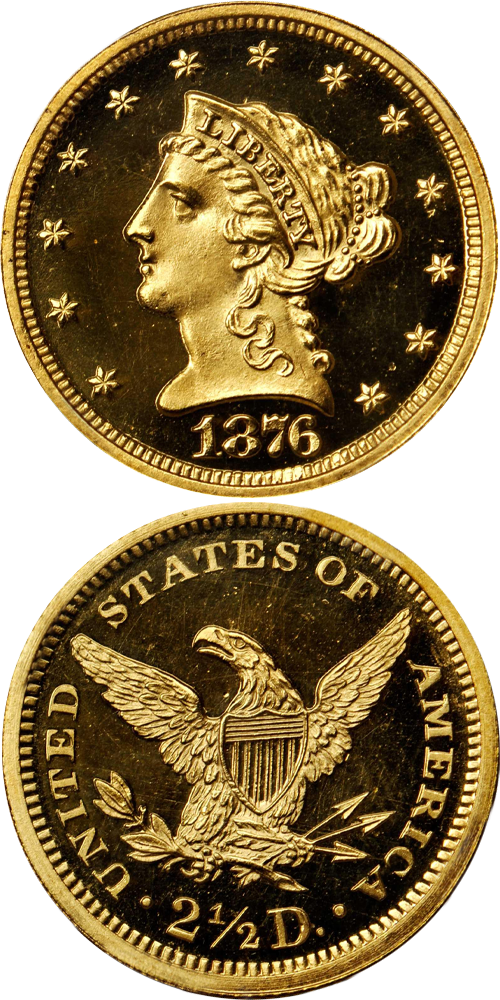1876 Liberty Head Quarter Eagle
