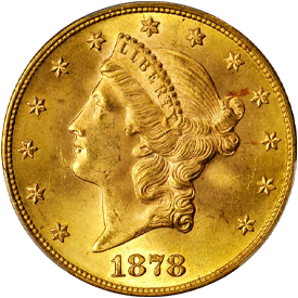 1878 Liberty Head Double Eagle