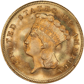 1879 Gold Three Dollar