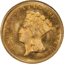 1881 Gold Three Dollar
