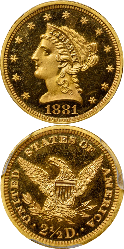 1881 Liberty Head Quarter Eagle