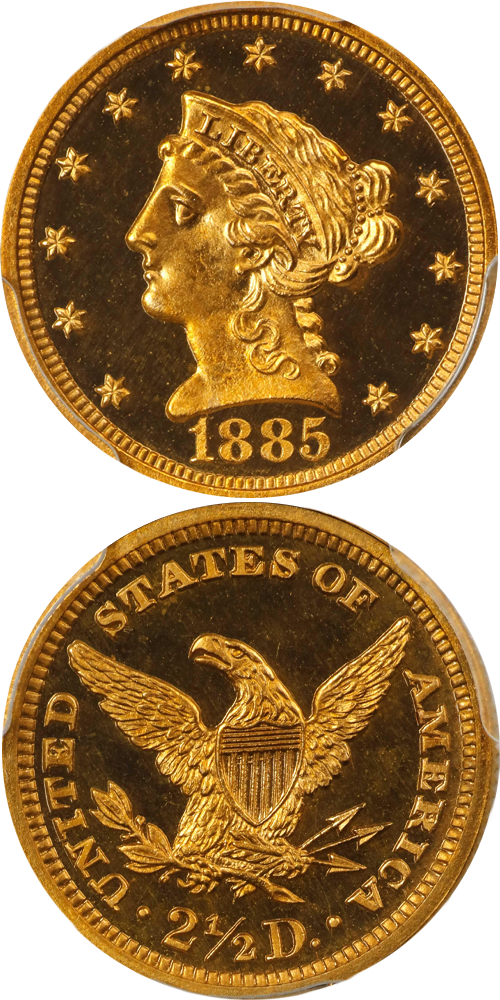 1885 Liberty Head Quarter Eagle