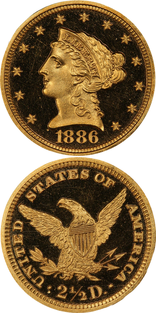 1886 Liberty Head Quarter Eagle