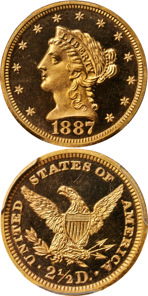 1887 Liberty Head Quarter Eagle