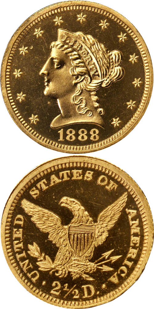 1888 Liberty Head Quarter Eagle