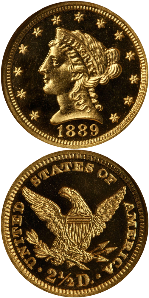 1889 Liberty Head Quarter Eagle