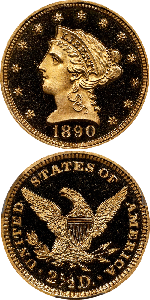 1890 Liberty Head Quarter Eagle