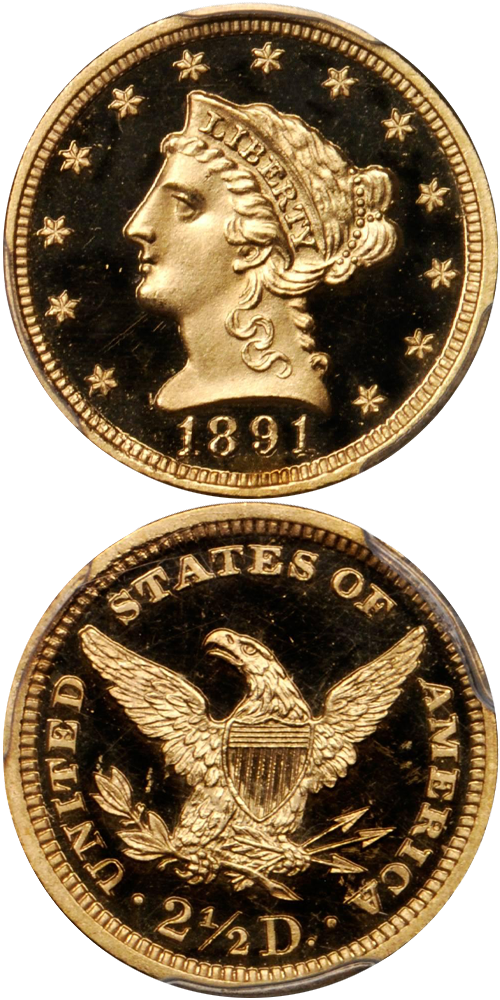 1891 Liberty Head Quarter Eagle