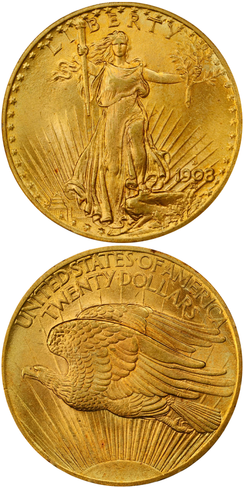 1908-D Saint Gaudens Double Eagle
