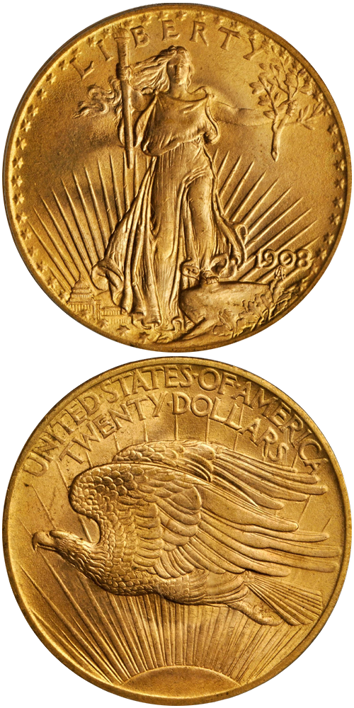 1908 Saint Gaudens Double Eagle