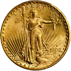 1908-S Saint Gaudens Double Eagle