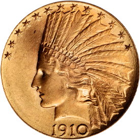 1910-D Indian Head Eagle