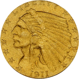 1911 Indian Head Quarter Eagle