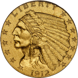 1912 Indian Head Quarter Eagle