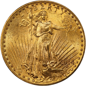 1914-D Saint Gaudens Double Eagle