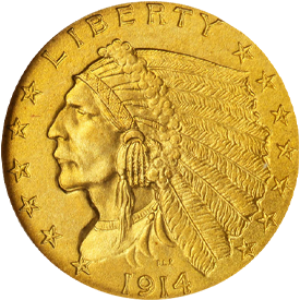 1914 Indian Head Quarter Eagle