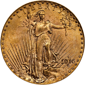 1916-S Saint Gaudens Double Eagle