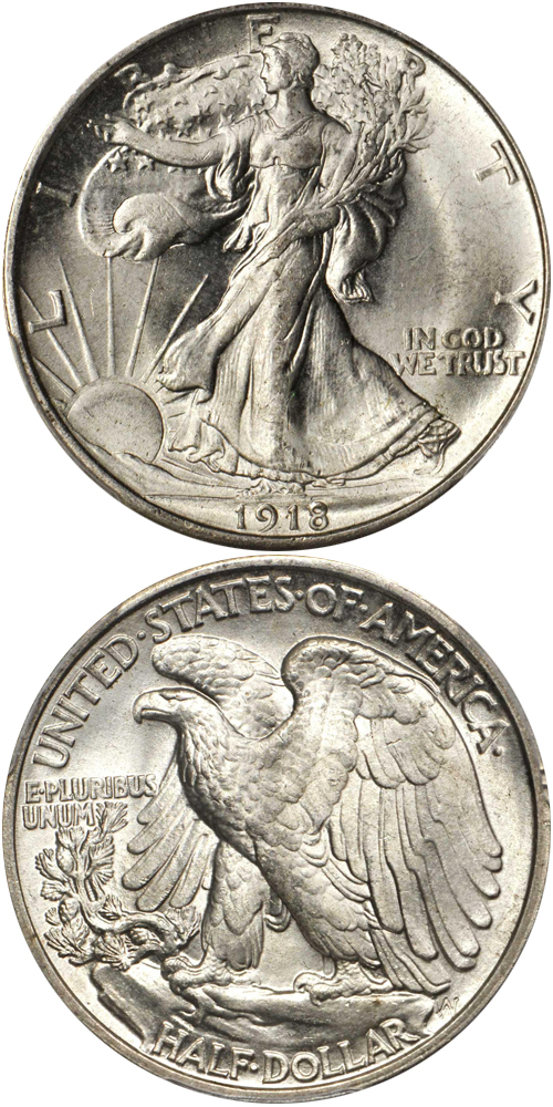 1918 Walking Liberty Half Dollar