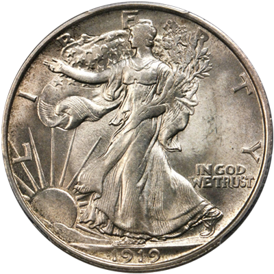 1919-D Walking Liberty Half Dollar