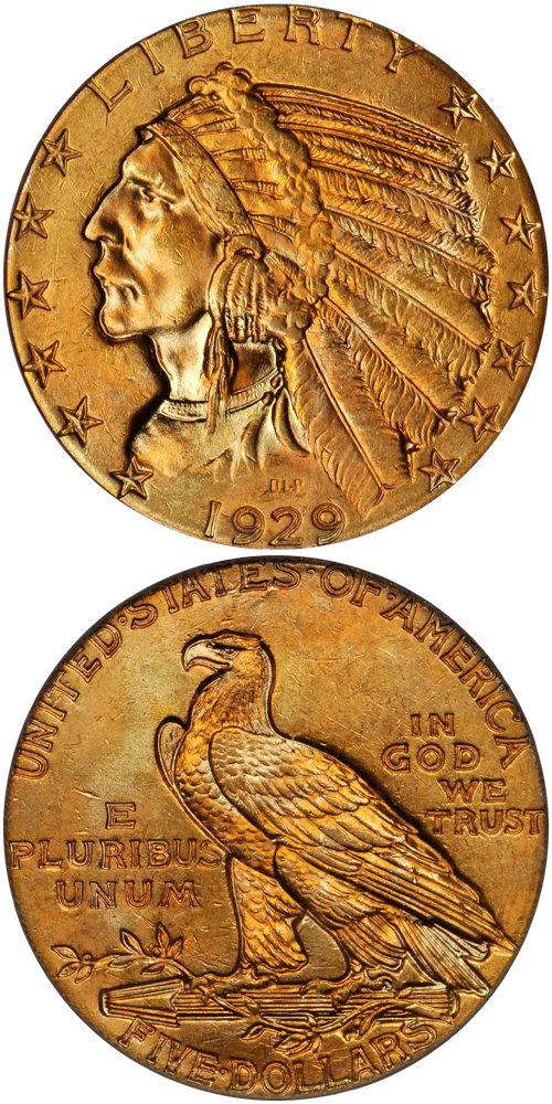 1929 Indian Head Half Eagle