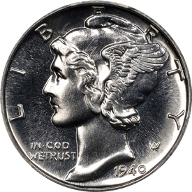 1940 Mercury Dime