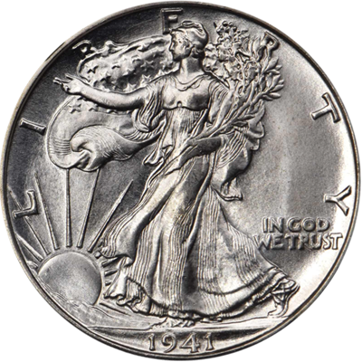 1941-D Walking Liberty Half Dollar