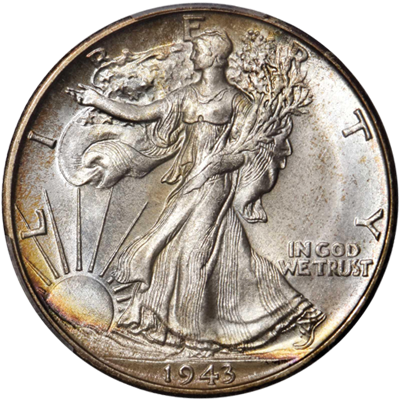 1943-S Walking Liberty Half Dollar