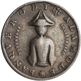 Betts-116Undated (1720) John Law, Credit Is As Dead As A Rat Medal